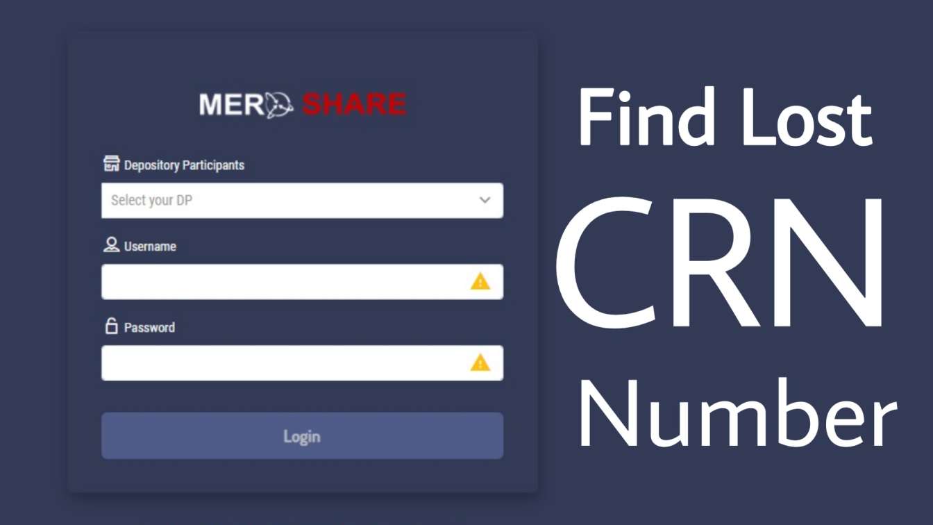 Find Lost CRN Number Mero Share